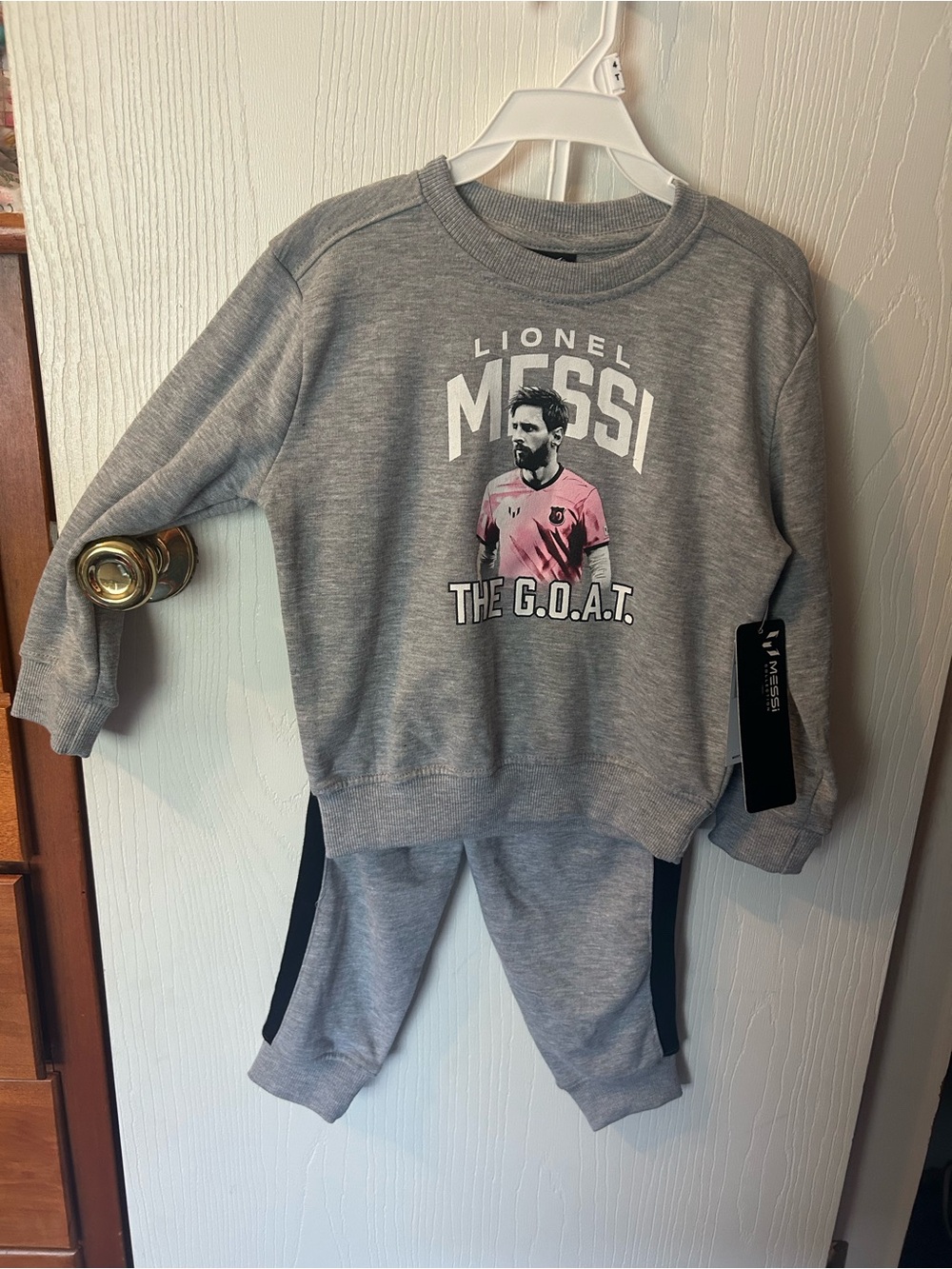 Lionel Messi Kids Grey Matching Sweatshirt & Jogger Set
